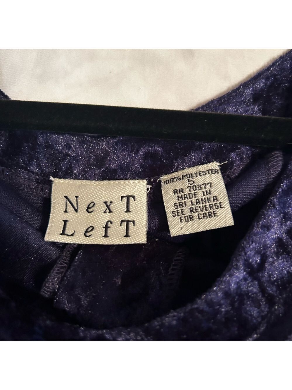 90s Royal Purple Crushed Velvet Goth Prom Fairycore Dress - Picture 8 of 12
